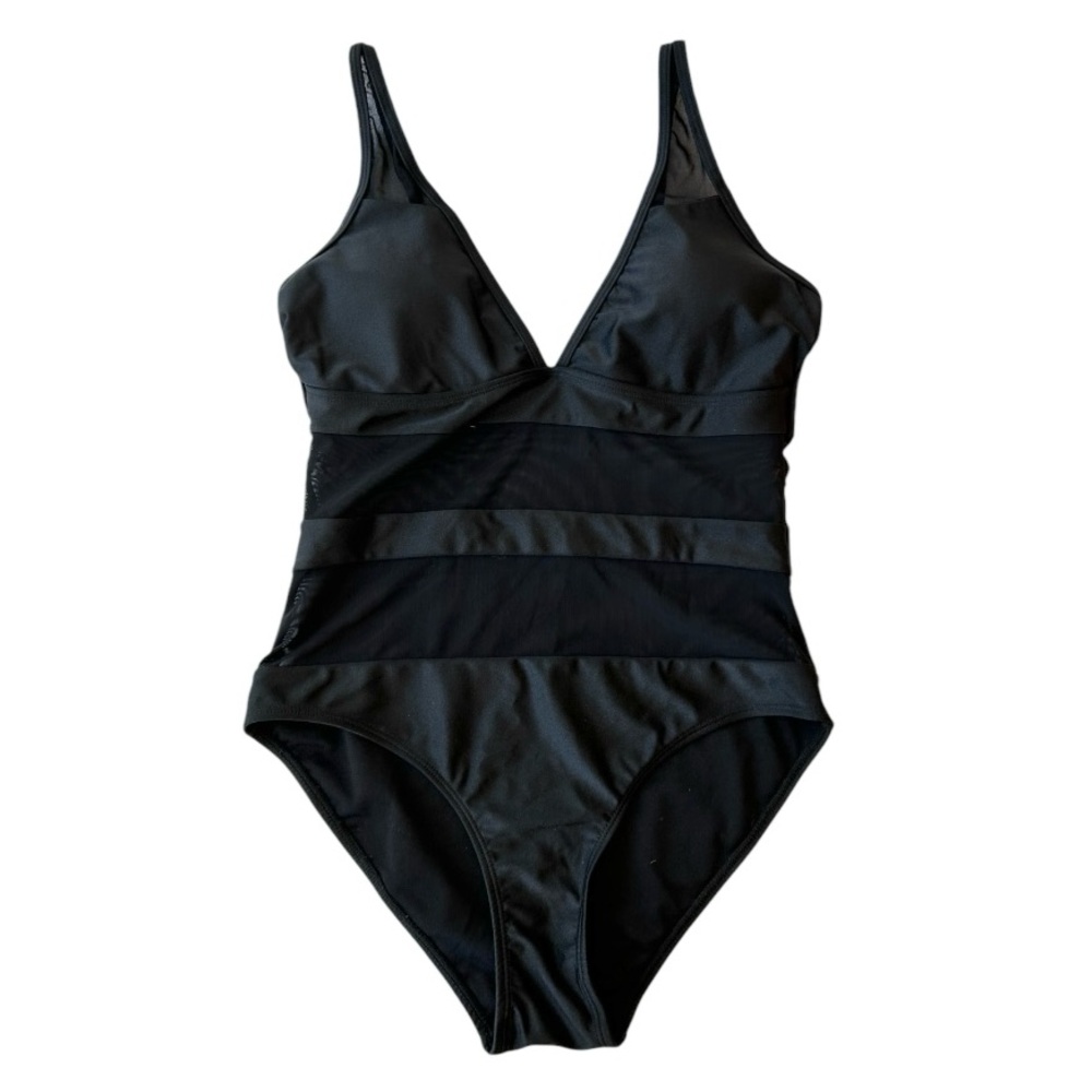NWT Coral Tropics by Apollo Swimwear Mesh Panel One Piece Swimsuit